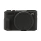 Frendorf | Für Canon PowerShot G7 X Mark II / G7X2 Weiche Silikon-Schutzhülle mit Objektivdeckel (Schwarz)