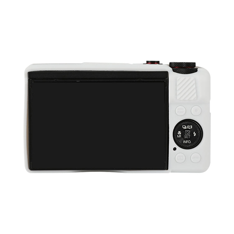 Frendorf | Voor Canon PowerShot G7 X Mark II / G7X2 Zachte Siliconen Beschermhoes met Lensdeksel (Wit)