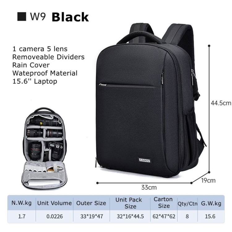 Frendorf | CADeN W9 Reis Lens Pouch Bag Drone Camera Backpack Bag(Zwart)