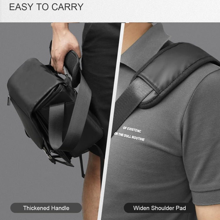 Frendorf | Cwatcun D85 Kamera Tasche Seitlicher Schnellzugriff Kamera Messenger Tasche wasserdichter Beutel, Größe: 36,5 x 17 x 26cm Groß (Schwarz)