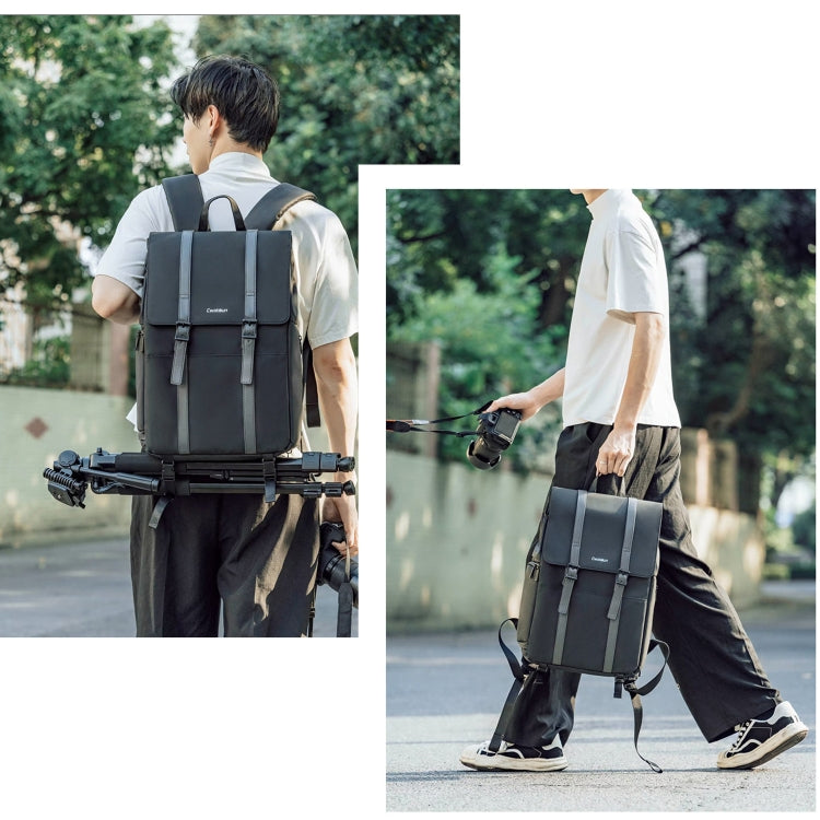 Frendorf | Cwatcun D86 Kamera Rucksack DSLR Spiegellose Kamera Wasserdichter Beutel, Größe: 28 x 15 x 41 cm Klein (Schwarz)