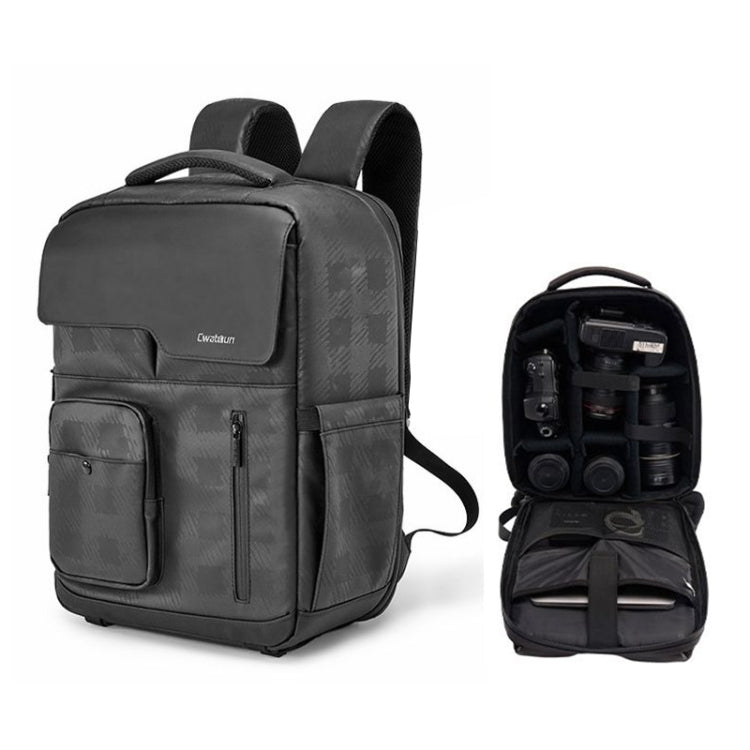 Frendorf | Cwatcun D97 Professionele Fotografie Tas Mirrorless/SLR Multifunctionele Rugzak Camera Tas, Maat: 41 x 30,5 x 17 cm (Zwart)