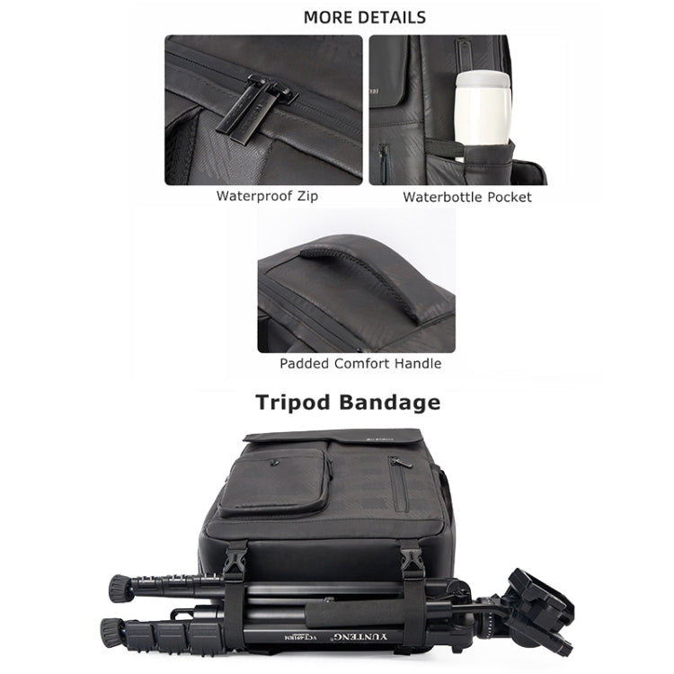 Frendorf | Cwatcun D97 Professionele Fotografie Tas Mirrorless/SLR Multifunctionele Rugzak Camera Tas, Maat: 41 x 30,5 x 17 cm (Zwart)