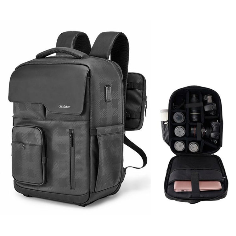 Frendorf | Cwatcun D97 Professionele Fotografie Tas Mirrorless/SLR Multifunctionele Rugzak Camera Tas, Grootte: 44 x 34 x 20,5cm (Zwart)