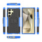 Frendorf | Für Samsung Galaxy S24 Ultra 5G Reifenstruktur TPU + PC Handyhülle mit Halter (Blau)
