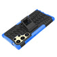 Frendorf | Für Samsung Galaxy S24 Ultra 5G Reifenstruktur TPU + PC Handyhülle mit Halter (Blau)