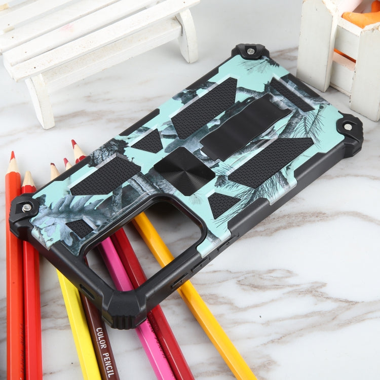 Frendorf | Für Samsung Galaxy S24 Ultra 5G Camouflage Armor Kickstand TPU + PC Magnetische Handyhülle (Mintgrün)