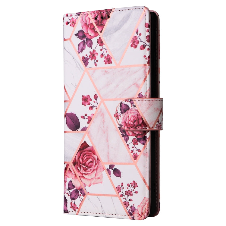 Frendorf | Für Samsung Galaxy S24 Ultra 5G Marmor Bronzing Stitching Leder Handyhülle (Roségold)