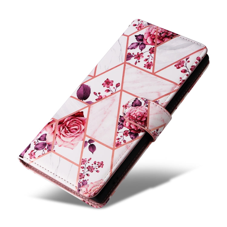 Frendorf | Für Samsung Galaxy S24 Ultra 5G Marmor Bronzing Stitching Leder Handyhülle (Roségold)