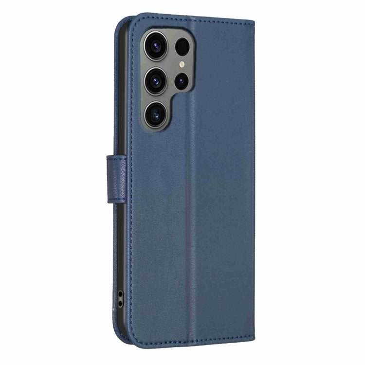 Frendorf | Für Samsung Galaxy S24 Ultra 5G Vierblättrige Prägetechniken Ledertasche (Blau)