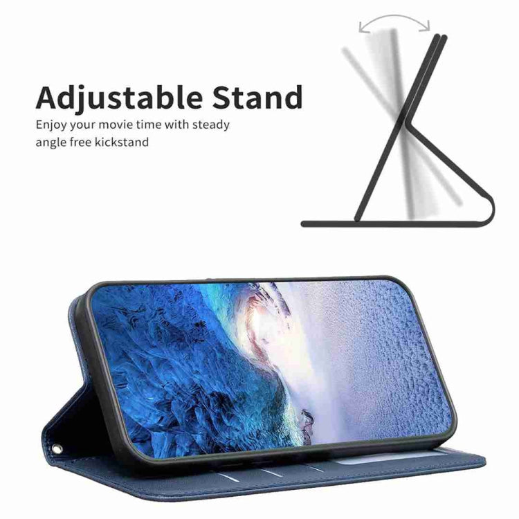 Frendorf | Für Samsung Galaxy S24 Ultra 5G Vierblättrige Prägetechniken Ledertasche (Blau)
