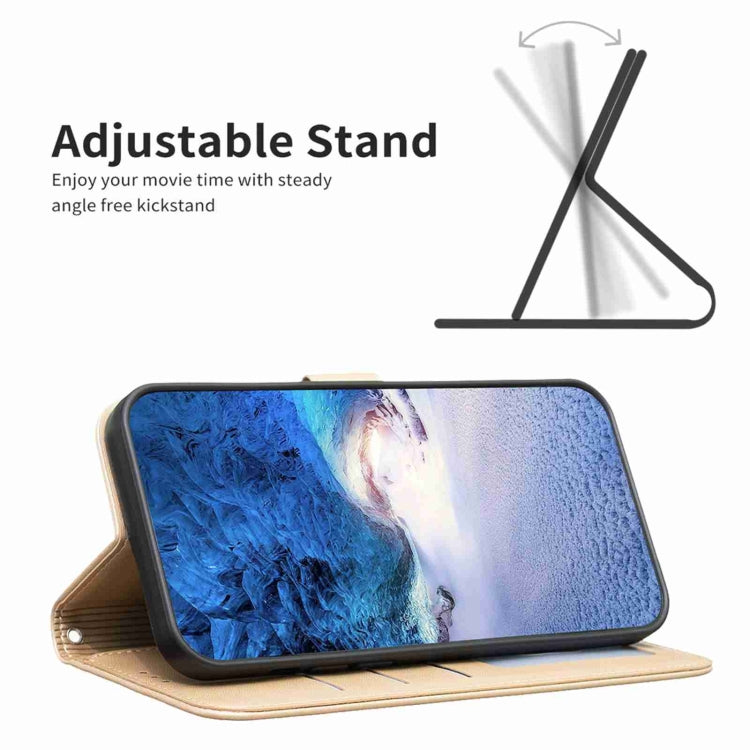 Frendorf | Für Samsung Galaxy S24 Ultra 5G Vierblatt Prägeleder Handyhülle (Gold)