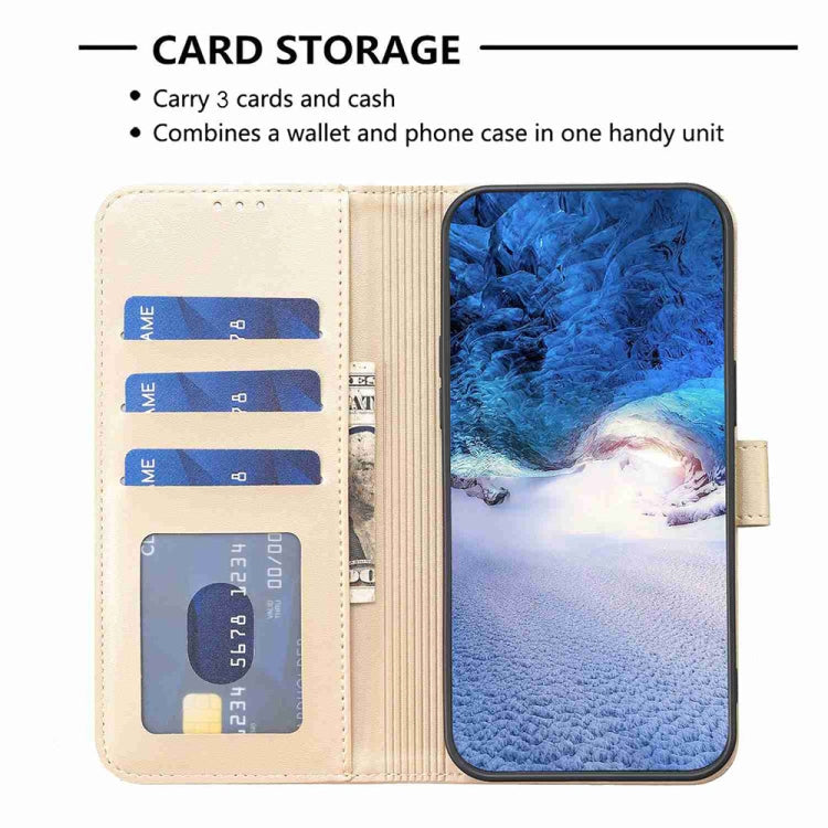 Frendorf | Für Samsung Galaxy S24 Ultra 5G Vierblatt Prägeleder Handyhülle (Gold)