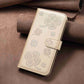 Frendorf | Für Samsung Galaxy S24 Ultra 5G Vierblatt Prägeleder Handyhülle (Gold)