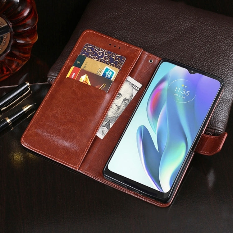 Frendorf | Für Samsung Galaxy S24 Ultra 5G idewei Crazy Horse Textur Leder Handyhülle (Weiß)