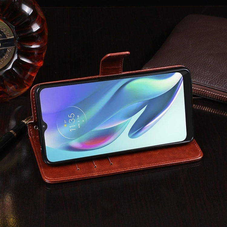 Frendorf | Für Samsung Galaxy S24 Ultra 5G idewei Crazy Horse Textur Leder Handyhülle (Weiß)
