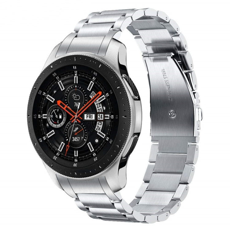 Frendorf | Für Huawei Watch GT 4 46mm Drei Stränge Gebogene Flache Schnalle Edelstahl Uhrband (Silber)