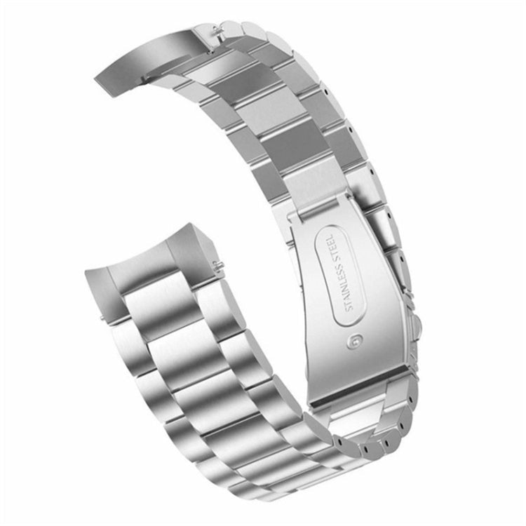 Frendorf | Für Huawei Watch GT 4 46mm Drei Stränge Gebogene Flache Schnalle Edelstahl Uhrband (Silber)