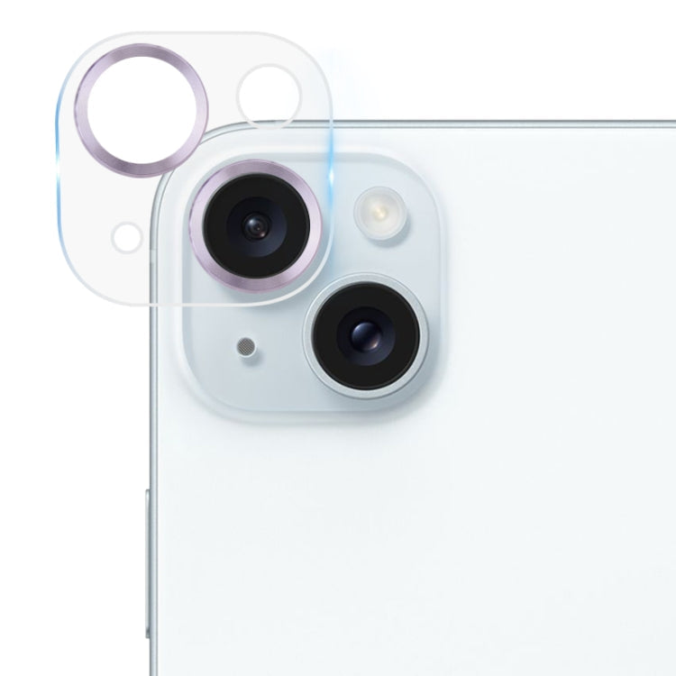 Frendorf | Für iPhone 15 Plus / 15 Gehärtetes Glas CD Textur Rückkamera-Film (Lila)