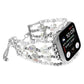 Frendorf | Für Apple Watch Series 8 41mm Schmetterlingskette Armband Metall Uhrband (Transparent Silber)