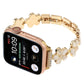 Frendorf | Für Apple Watch SE 2023 40mm 5-blättrige Blume Zinklegierung Kette Uhrband (Gold)