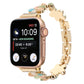 Frendorf | Für Apple Watch SE 2023 40mm 5-blättrige Blume Zinklegierung Kettenuhrband (Goldfarben)