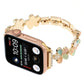 Frendorf | Für Apple Watch SE 2023 40mm 5-blättrige Blume Zinklegierung Kettenuhrband (Goldfarben)