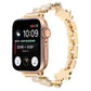 Frendorf | Für Apple Watch SE 2022 40mm 5-blättrige Blume Zinklegierung Kettenarmband (Gold)