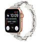 Frendorf | Für Apple Watch Series 5 40mm 5-blättrige Blume Zinklegierung Kette Uhrenarmband (Silber)