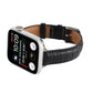 Frendorf | Für Apple Watch SE 2023 40mm Schlankes Krokodilleder-Uhrenarmband (Schwarz)