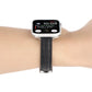 Frendorf | Für Apple Watch SE 2023 40mm Schlankes Krokodilleder-Uhrenarmband (Schwarz)
