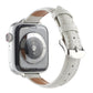 Frendorf | Für Apple Watch SE 2023 40mm Slim Krokodilleder Uhrband (Weiß)