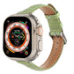 Frerndorf | Für Apple Watch Ultra 2 49mm Schlankes Krokodil-Leder Armband (Hellgrün)