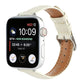 Frerndorf | Für Apple Watch Series 9 45mm Slim Krokodilleder Armband (Beige)