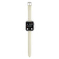 Frerndorf | Für Apple Watch Series 9 45mm Slim Krokodilleder Armband (Beige)