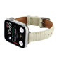 Frerndorf | Für Apple Watch Series 9 45mm Slim Krokodilleder Armband (Beige)