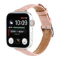 Frendorf | Für Apple Watch SE 40mm Slim Krokodilleder Uhrband (Rosa)