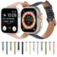 Frerndorf | Für Apple Watch Series 9 45mm Slim Krokodilleder Armband (Beige)
