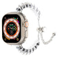 Frerndorf | Für Apple Watch Ultra 2 49mm Perlenarmband Metall Uhrband (Silber)
