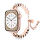 Frendorf | Für Apple Watch SE 40mm Perlenarmband Metall Uhr Band (Roségold)
