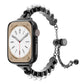 Frendorf | Für Apple Watch Series 4 40mm Perlenarmband Metall Uhrband (Schwarz)