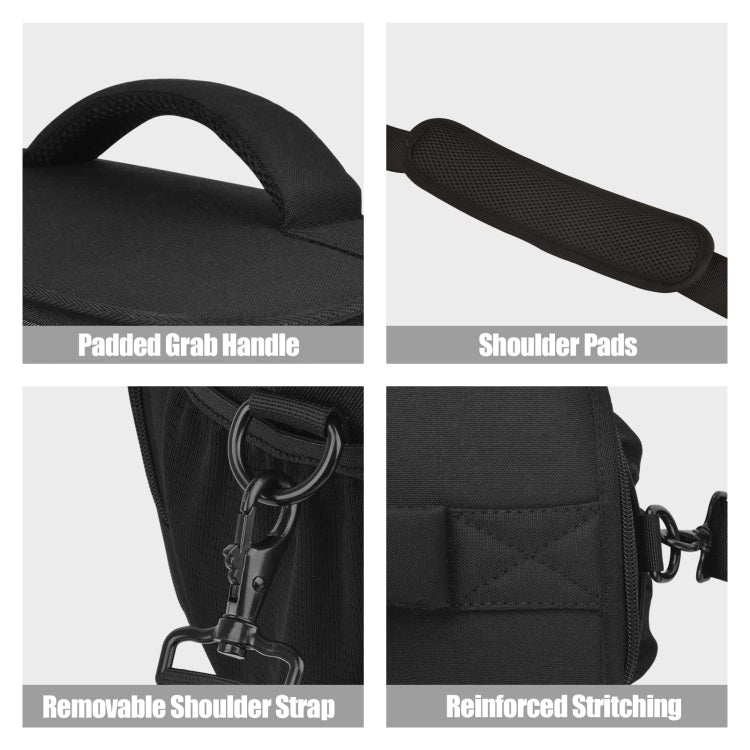 Frendorf | Cwatcun D67 Crossbody Camera Bag Fotografie Lens Schoudertas, Size:30.5 x 16.5 x 20cm L(Black)