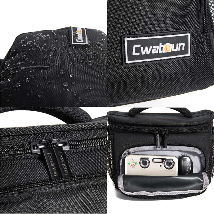 Frendorf | Cwatcun D67 Crossbody Camera Bag Fotografie Lens Schoudertas, Size:30.5 x 16.5 x 20cm L(Black)