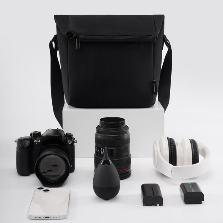Frendorf | Cwatcun D103 Crossbody Camera Bag Photography Lens Shoulder Bag, Größe: 22,5 x 19,5 x 8cm (Beige)
