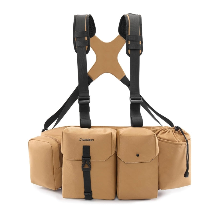 Frendorf | Cwatcun D104 Kamera Taillepack Weste Tasche, Größe: 59,5 x 9,5 x 21cm (Erde)