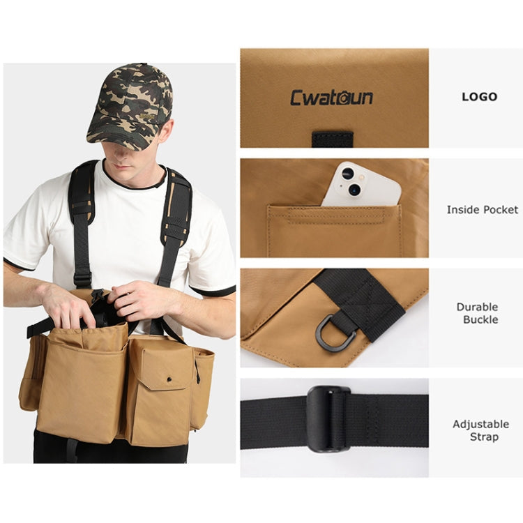 Frendorf | Cwatcun D104 Kamera Taillepack Weste Tasche, Größe: 59,5 x 9,5 x 21cm (Erde)