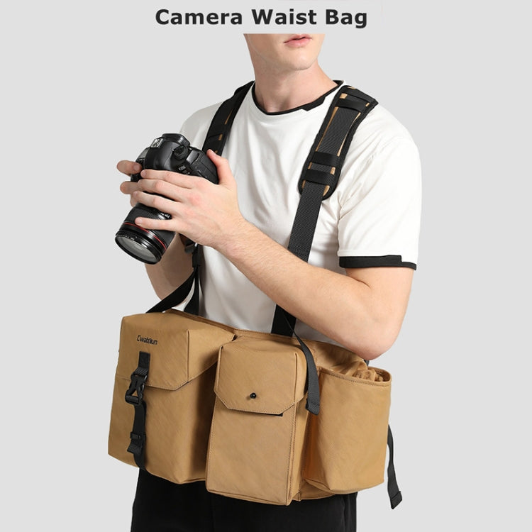 Frendorf | Cwatcun D104 Kamera Hüfttasche Weste Tasche, Größe: 75 x 10,5 x 27,5 cm (Erd)