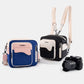 Frendorf | Cwatcun D118 Contrast Twee Ways Rugzak Cross-body Canera Tas, Maat: 21 x 21 x 14.5cm (Zwart)