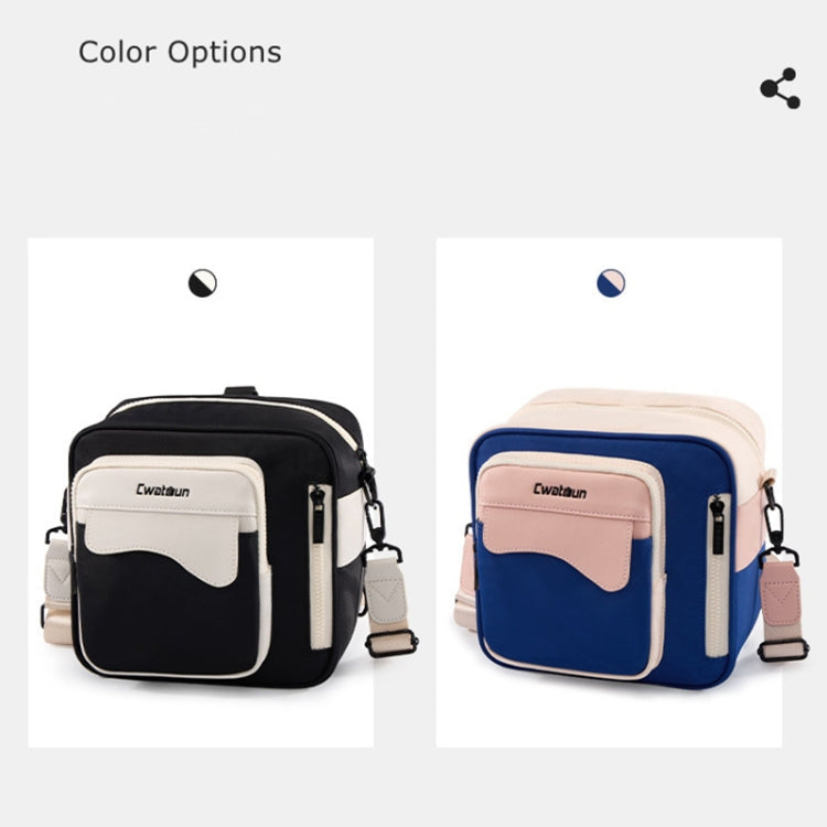 Frendorf | Cwatcun D118 Contrast Twee Ways Rugzak Cross-body Canera Tas, Maat: 21 x 21 x 14.5cm (Zwart)