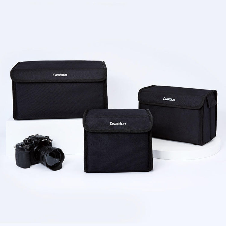 Frendorf | Cwatcun H80 Große Kapazität Faltbare Innentasche für Kameras Fotografie Objektivtasche, Größe: 34,5 x 19 x 26cm L (Schwarz)